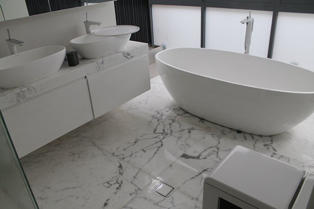 Sample Bathroom Wall floor Vanity Top Calacatta